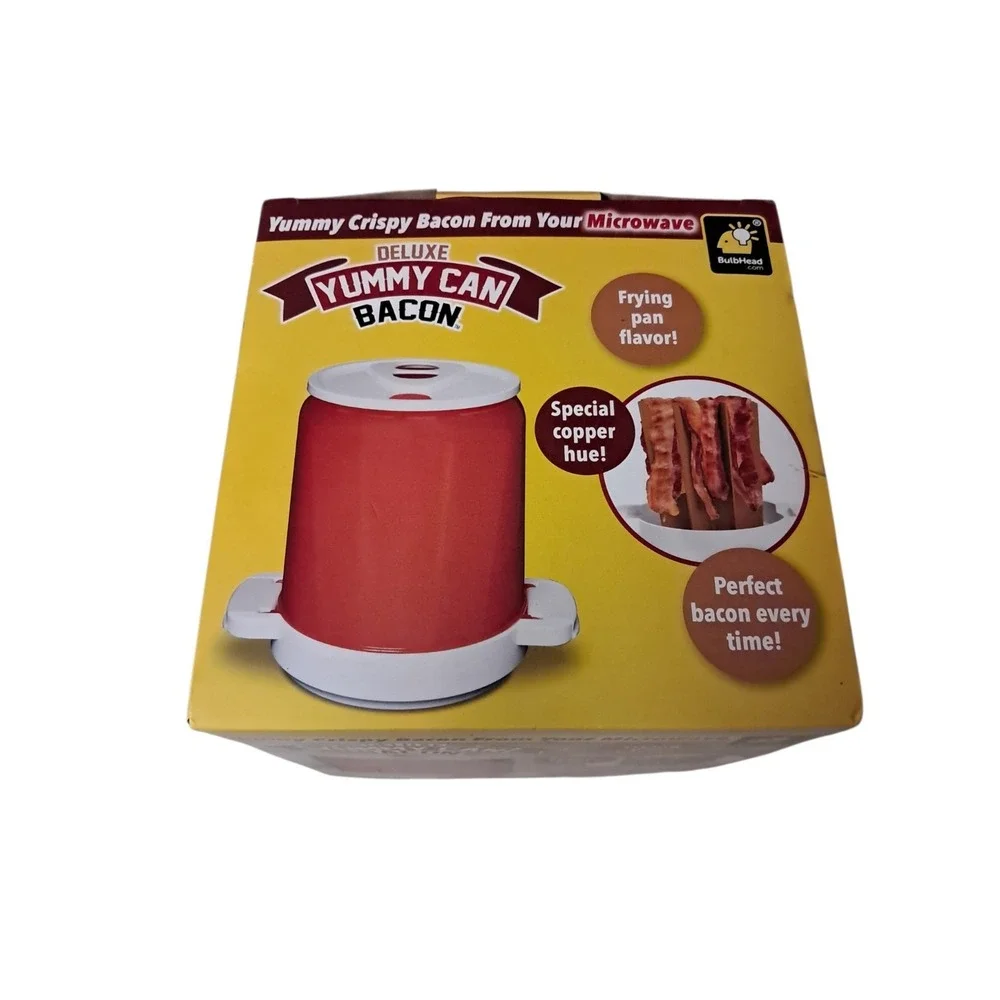NEW SEALED Yummy Can Bacon Deluxe Microwave  AS-SEEN-ON-TV Makes Crispy